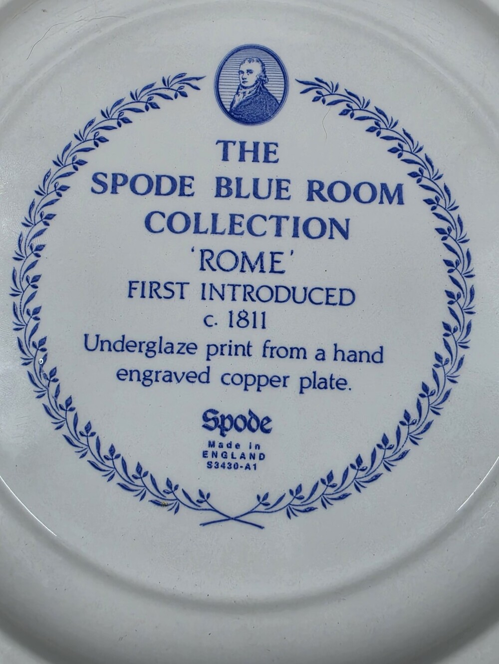Spode Blue Room Collection Rome Dinner Plate Made In England - Picture 9 of 16